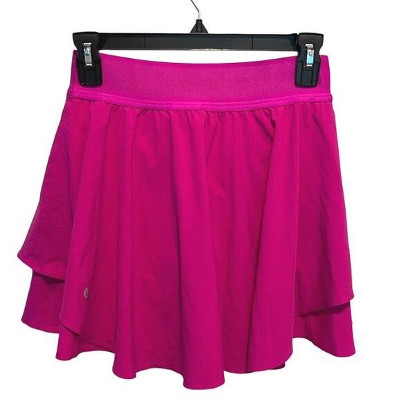 Lululemon Court Rival Perforated HR Skirt Long Size 4‎ Purple Highlight - Picture 2 of 9